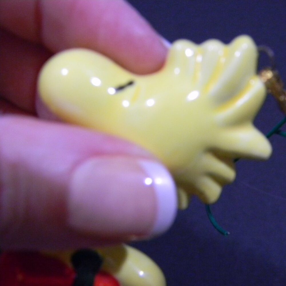 1965 Woodstock Snoopy Peanuts Christmas Ornament United Feature Syndicate Japan - Picture 6 of 7